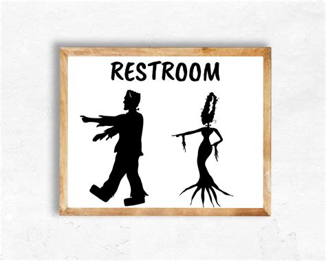 Printable Halloween Bathroom Signs
